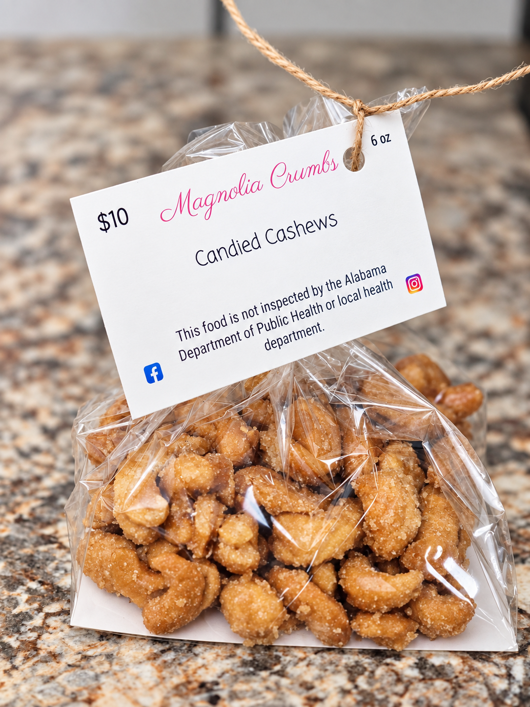 Candied Cashews (6 oz)